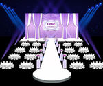 紫色欧式布幔婚礼舞台