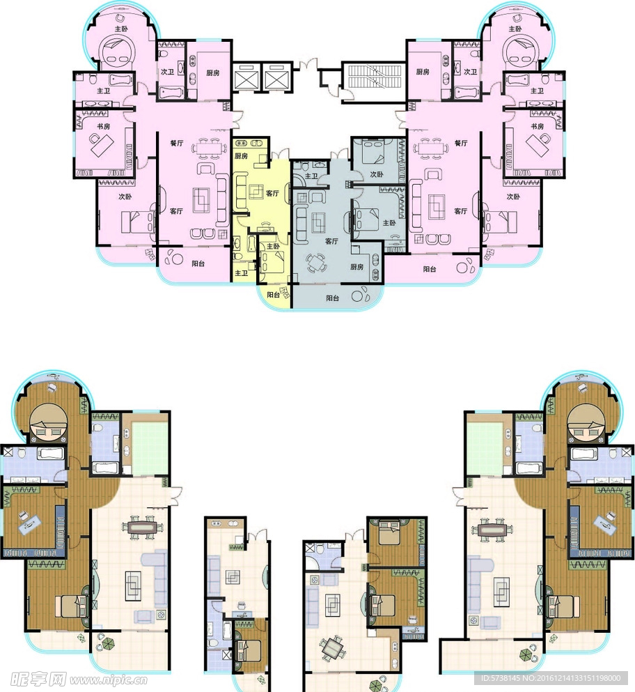 矢量房型圖素材