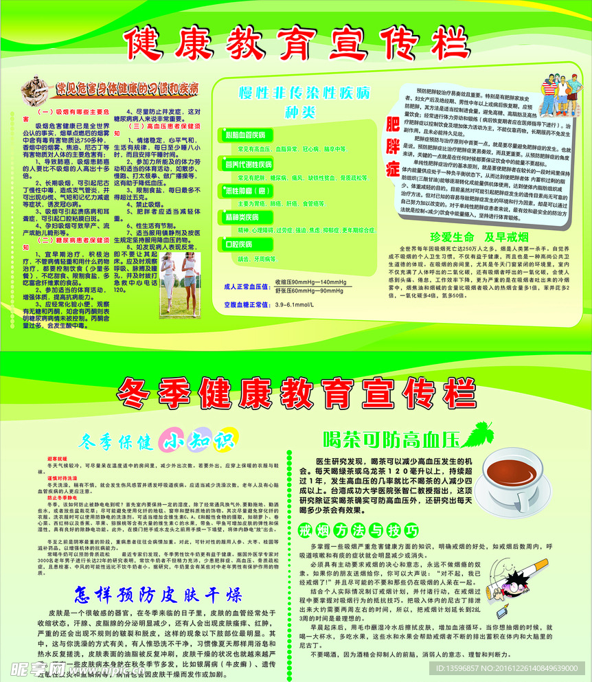 2塊健康教育宣傳欄