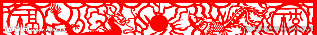 龍鳳祥云矢量圖