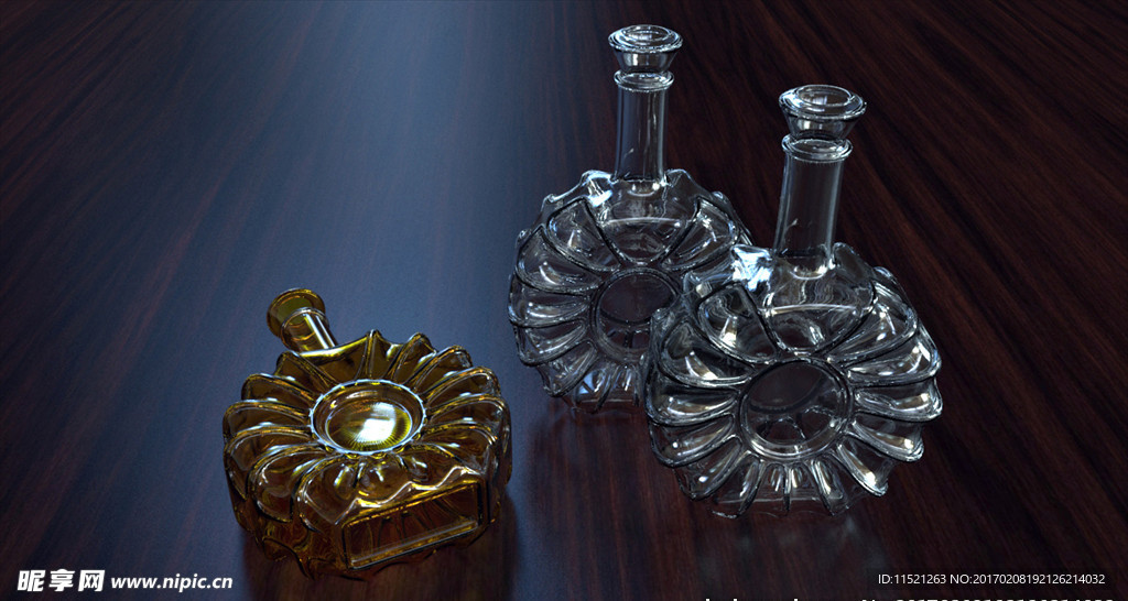 个性酒瓶3D模型