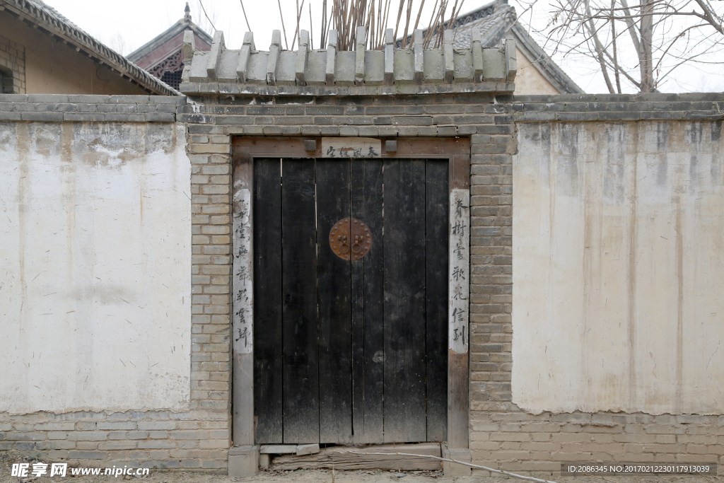 中国古代建筑 门楼 木门 大门