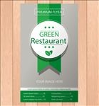 餐厅绿色卡片海报招贴