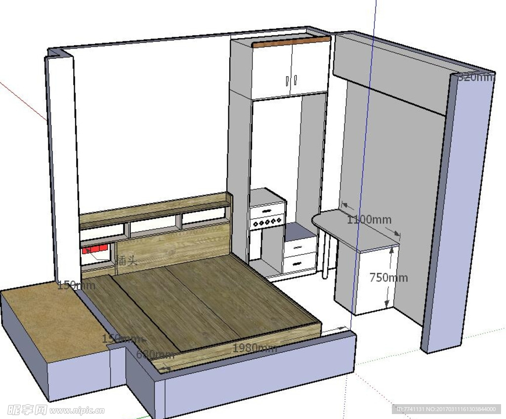 卧室家具模型