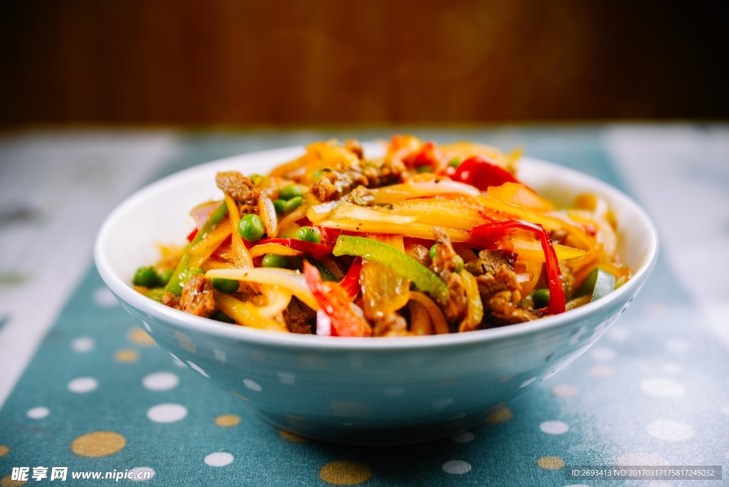 豌豆牛肉飯