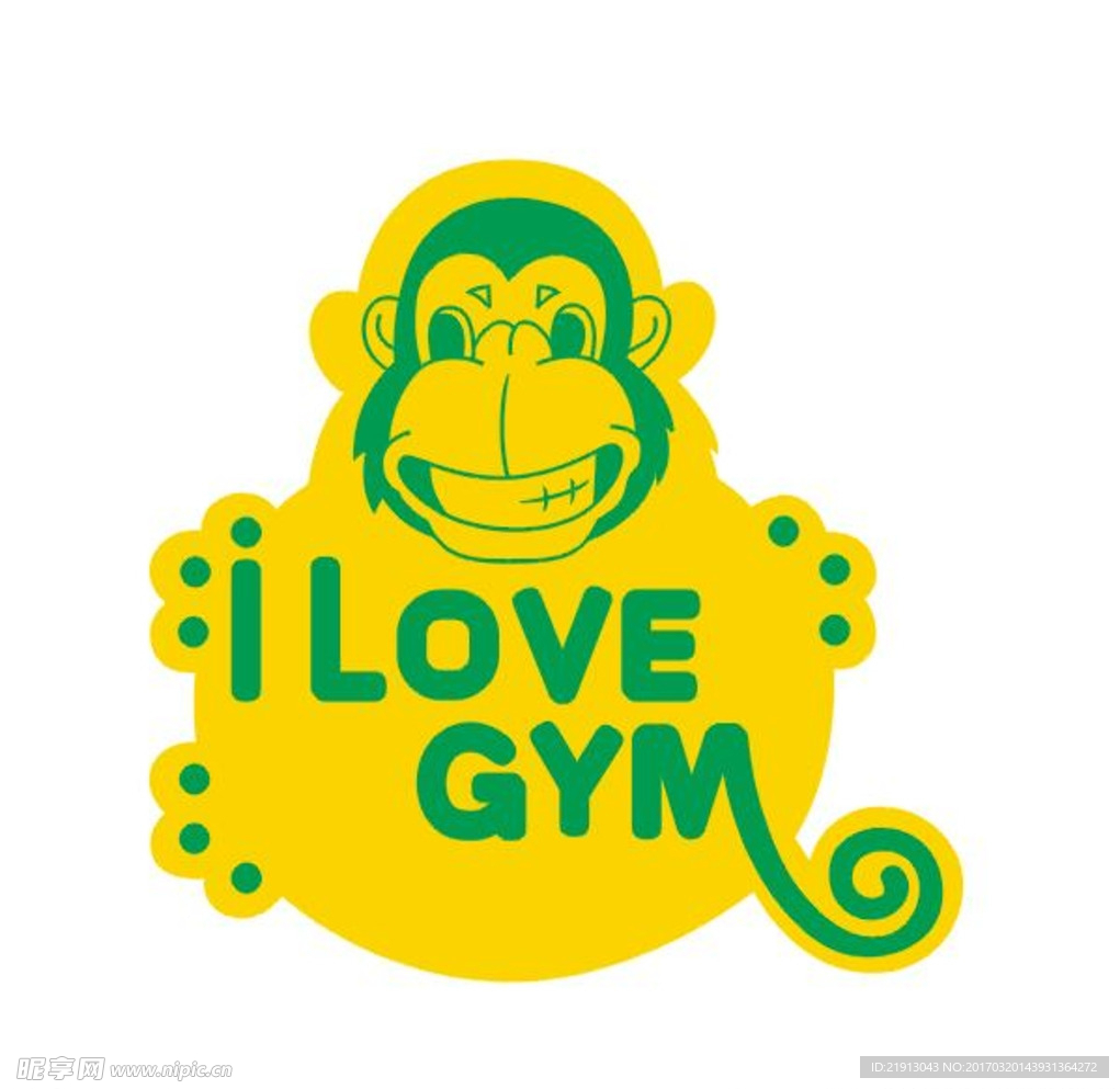 标志 i love gym