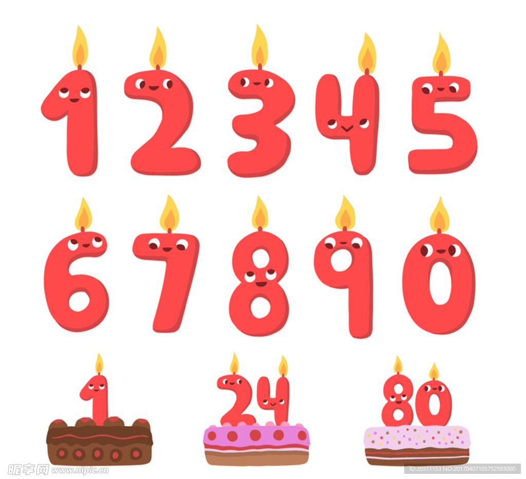 生日蛋糕 數(shù)字蠟燭