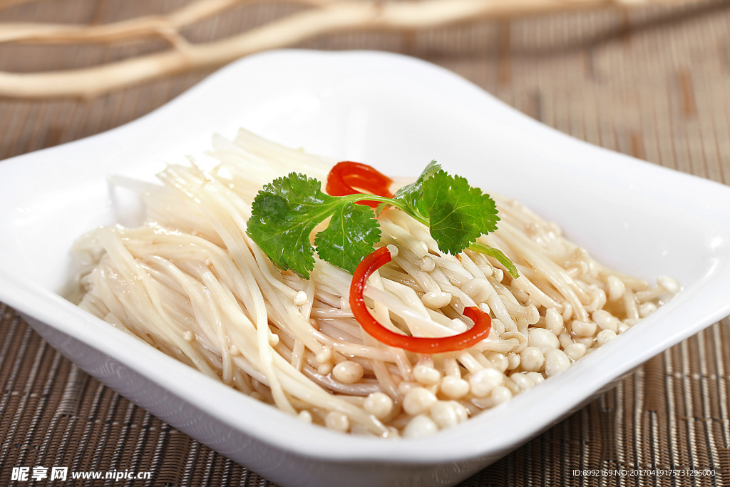 白灼金針菇