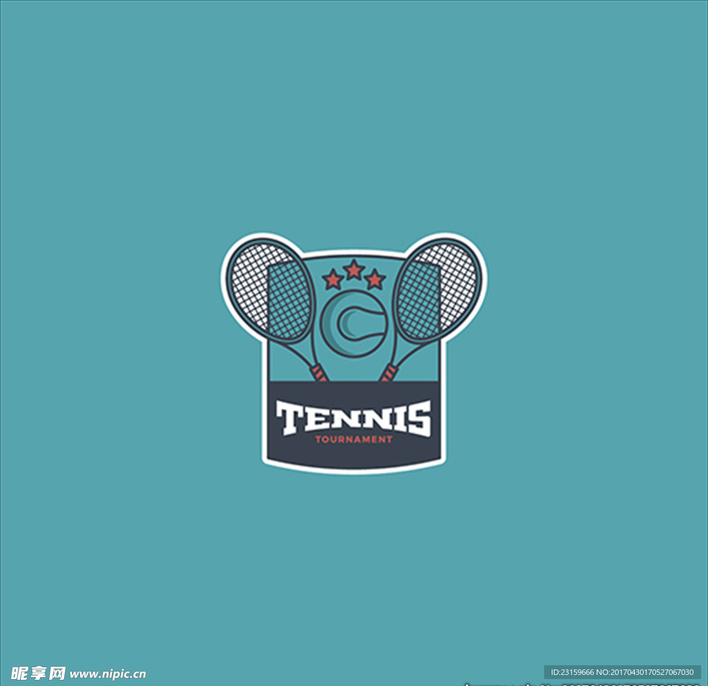 网球比赛培训俱乐部标志LOGO