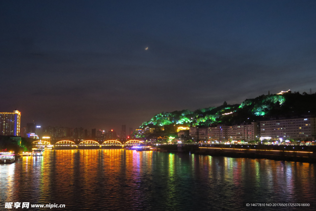 夜晚蘭州