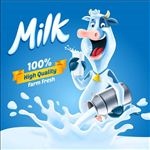 奶牛图案牛奶海报矢量素材下载宣