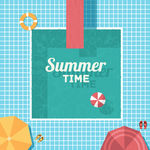 泳池背景夏季海报