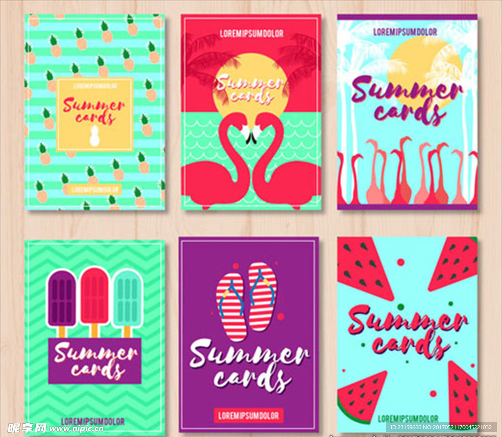 六款夏季渡假快乐海报