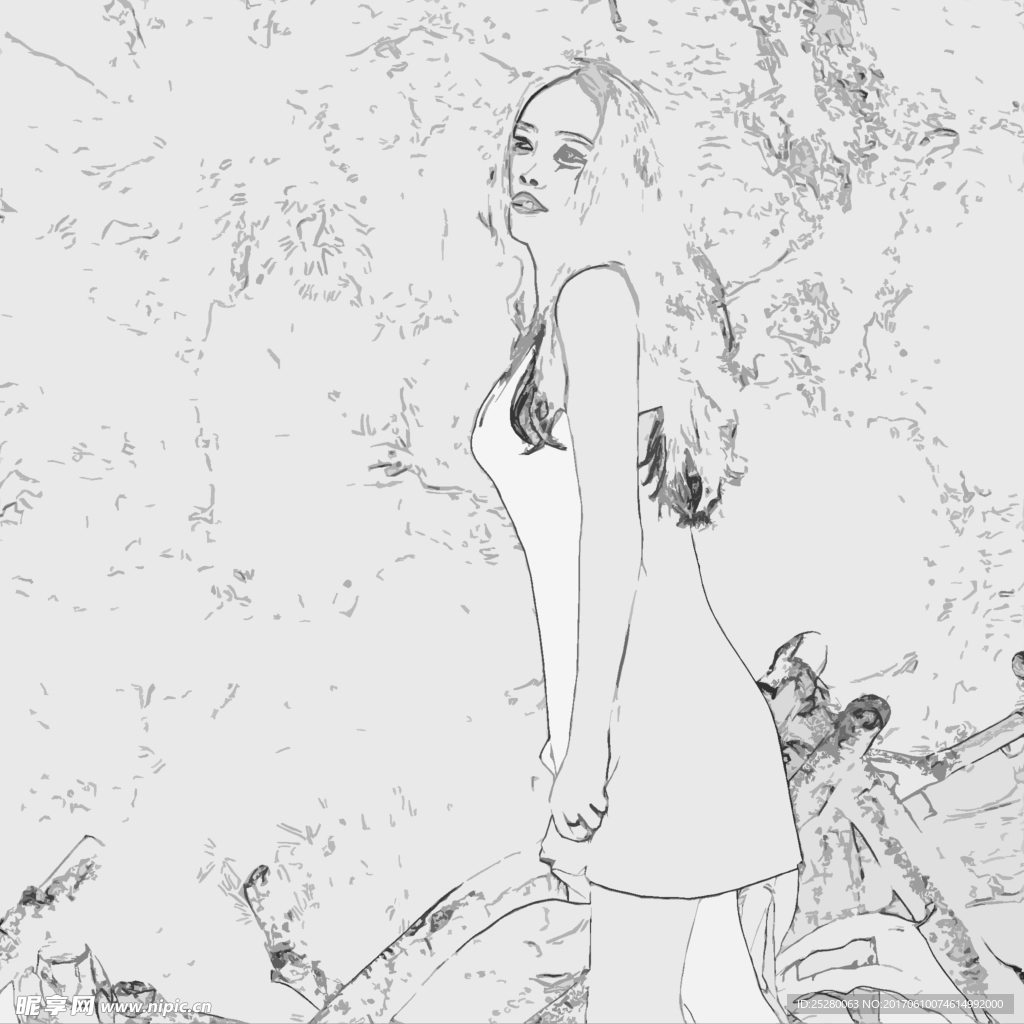 美女抽象