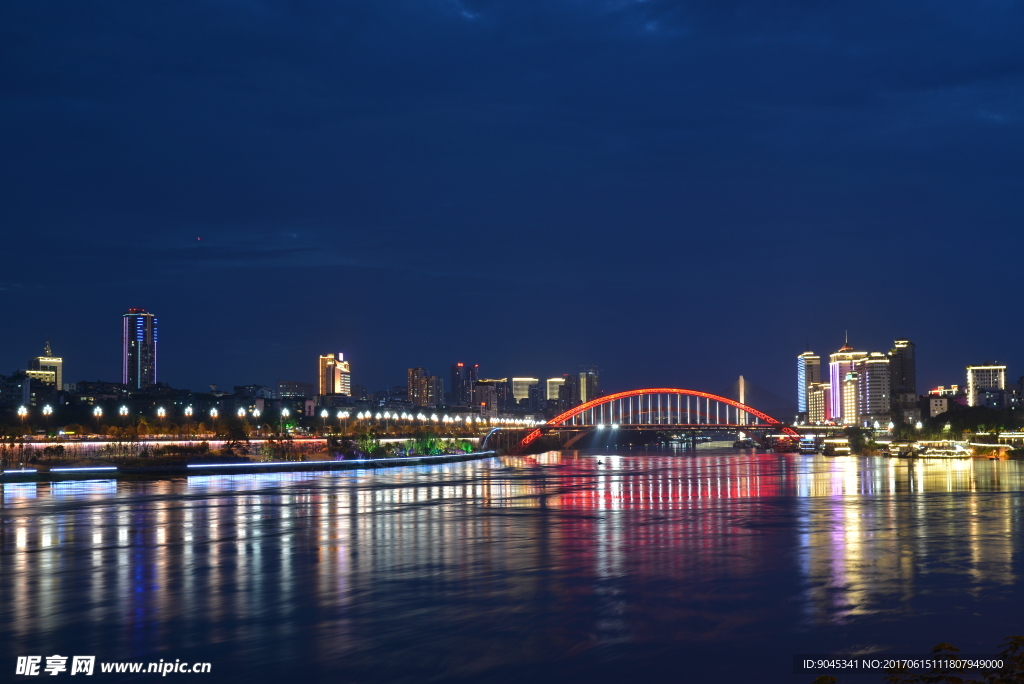 宜賓城市夜景  三江之夜
