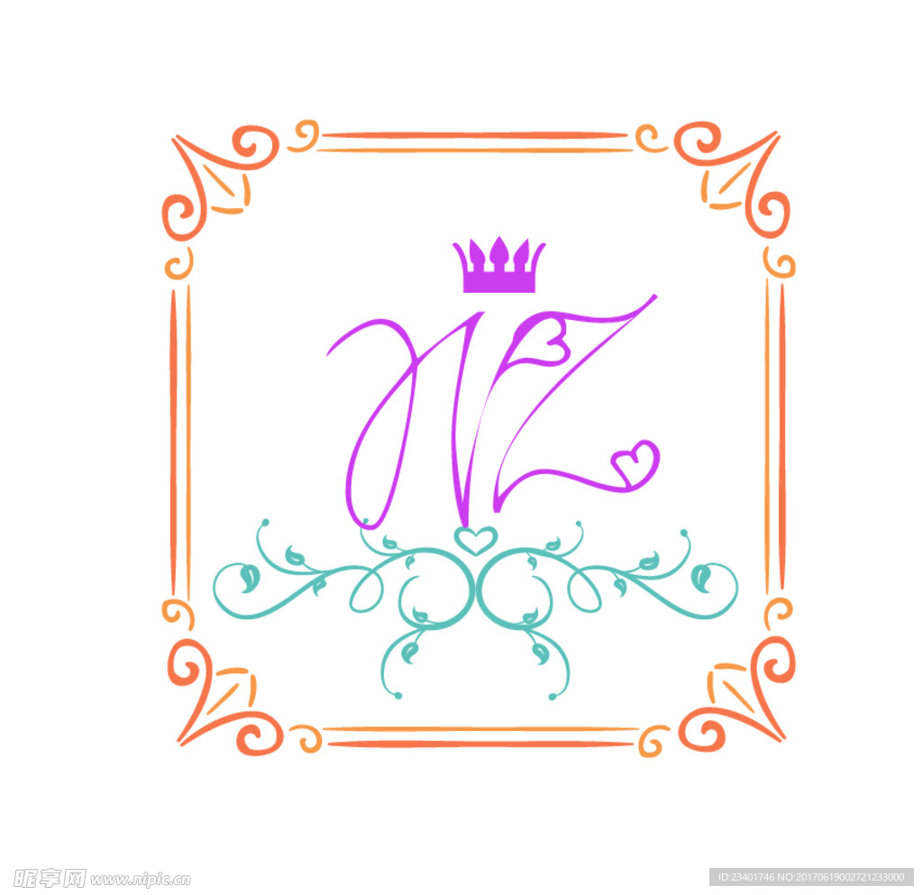 欧式小清新婚礼logo