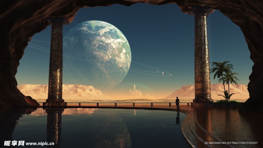 美麗的沙漠景觀