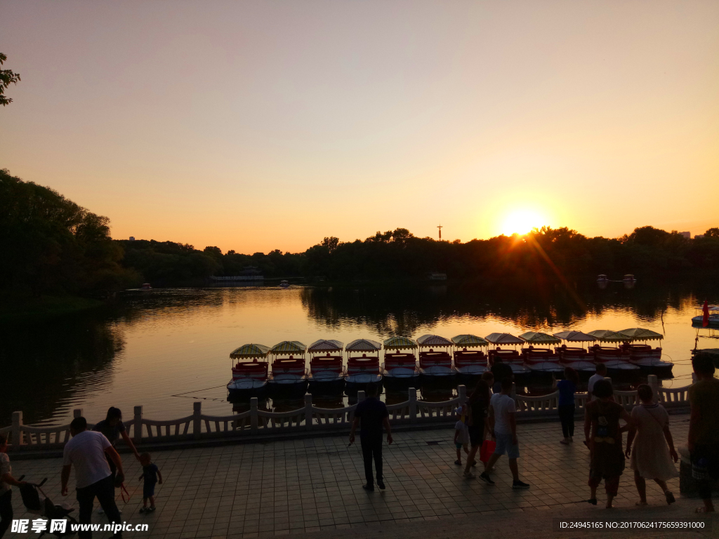 龍沙公園夕陽