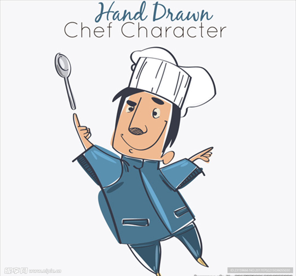 卡通手绘厨师角色
