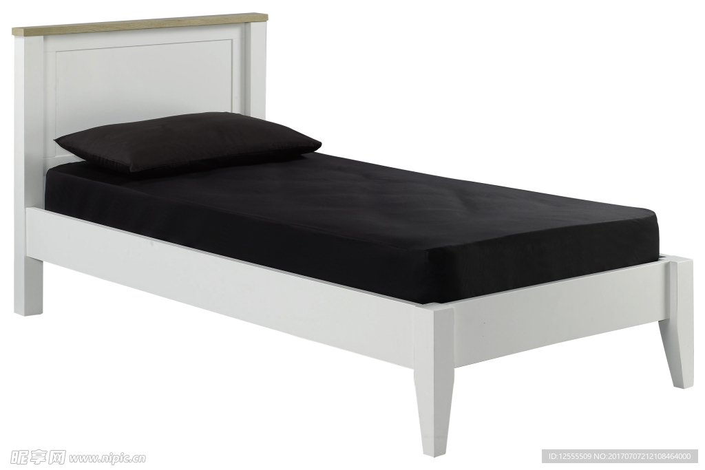 美式床 单人床 软装素材