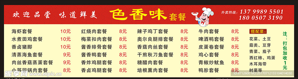 價目表
