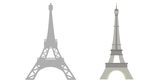 巴黎铁塔 扁平化