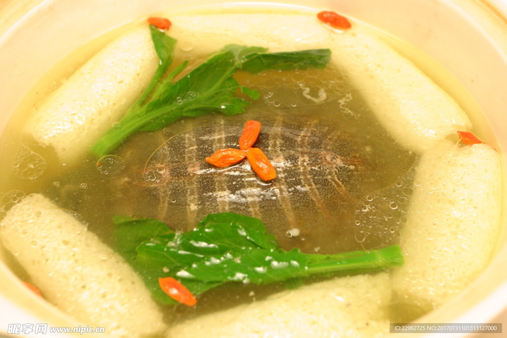 竹蓀燉甲魚圖片
