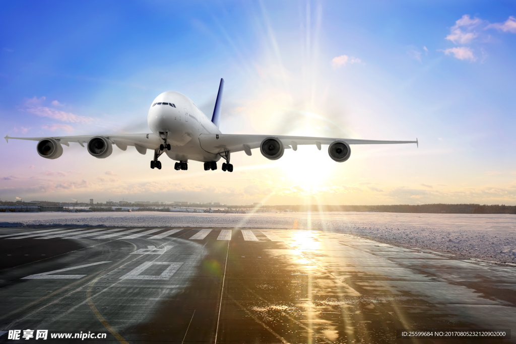 航空攝影飛機起飛