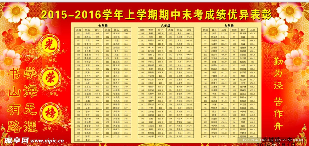 光榮榜