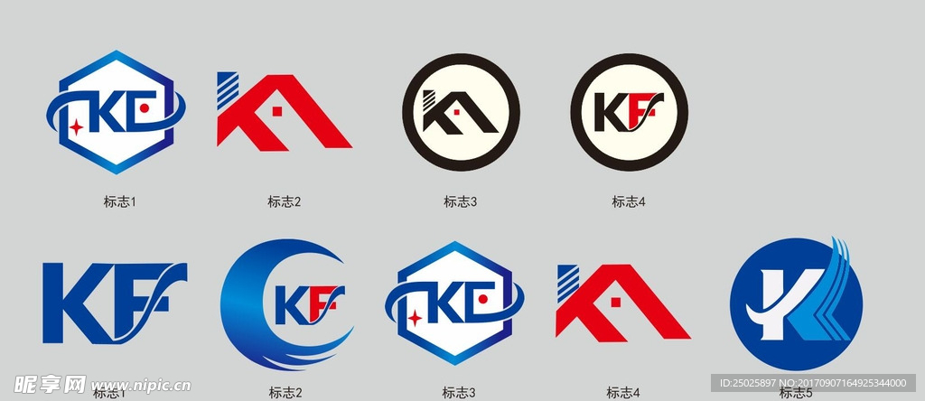 kf字logo设计