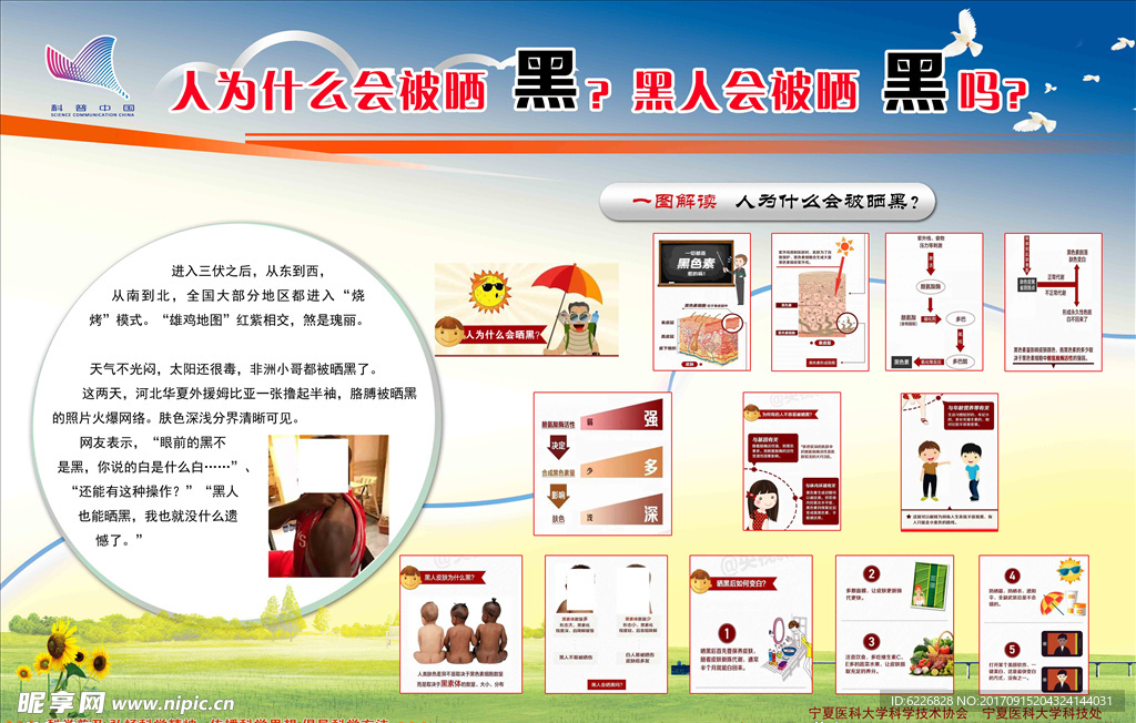 人為什么會被曬黑展板