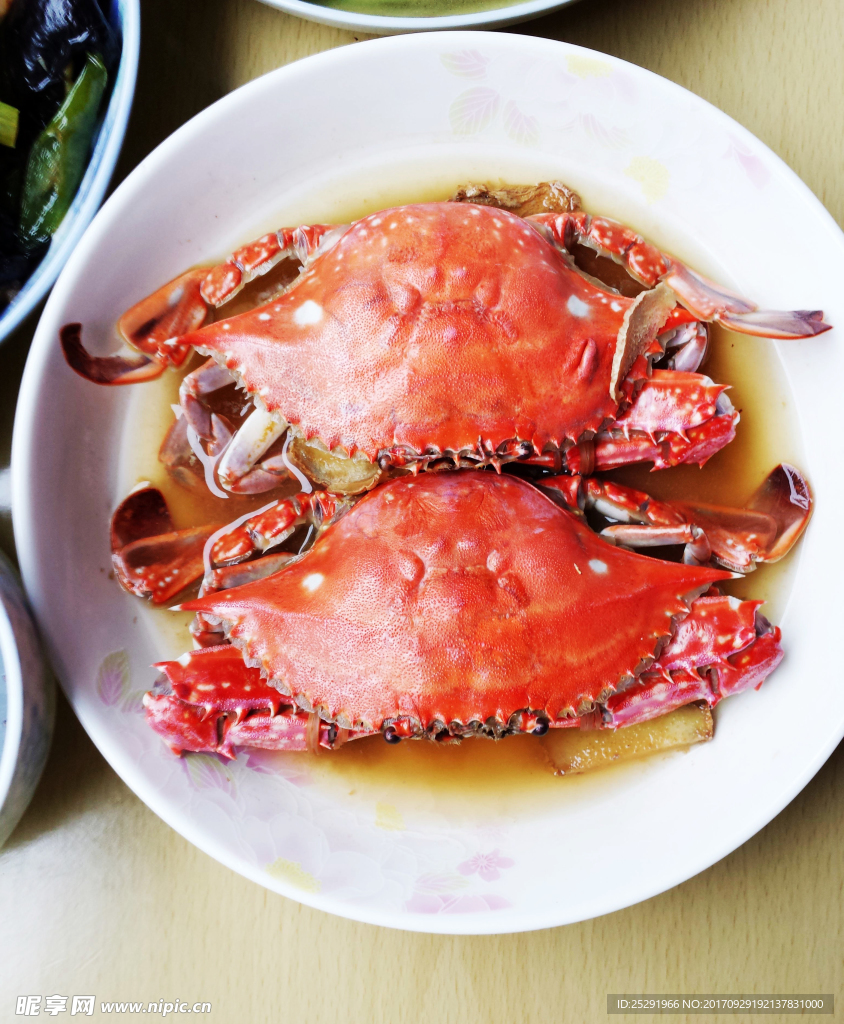 海鮮美食 清蒸梭子蟹