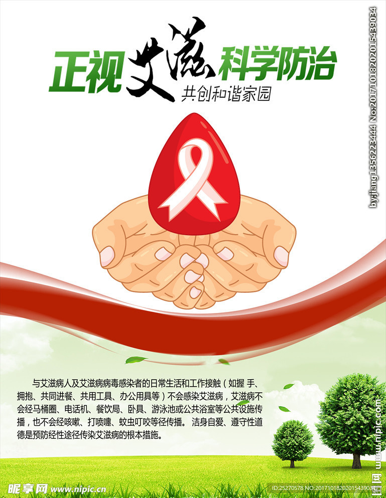 艾滋病防治宣传海报