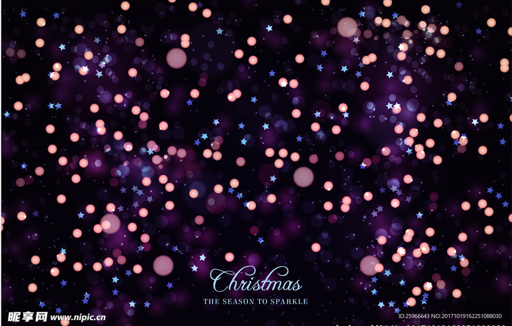 紫色光晕背景抽象圣诞贺卡海报