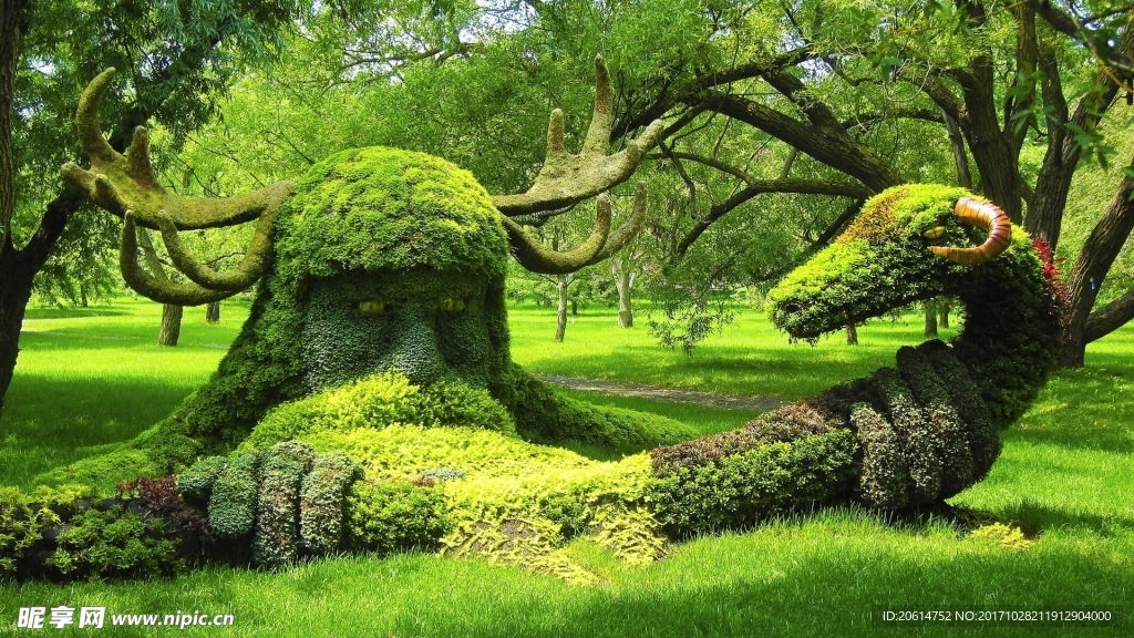 綠色花卉創(chuàng)意風(fēng)景