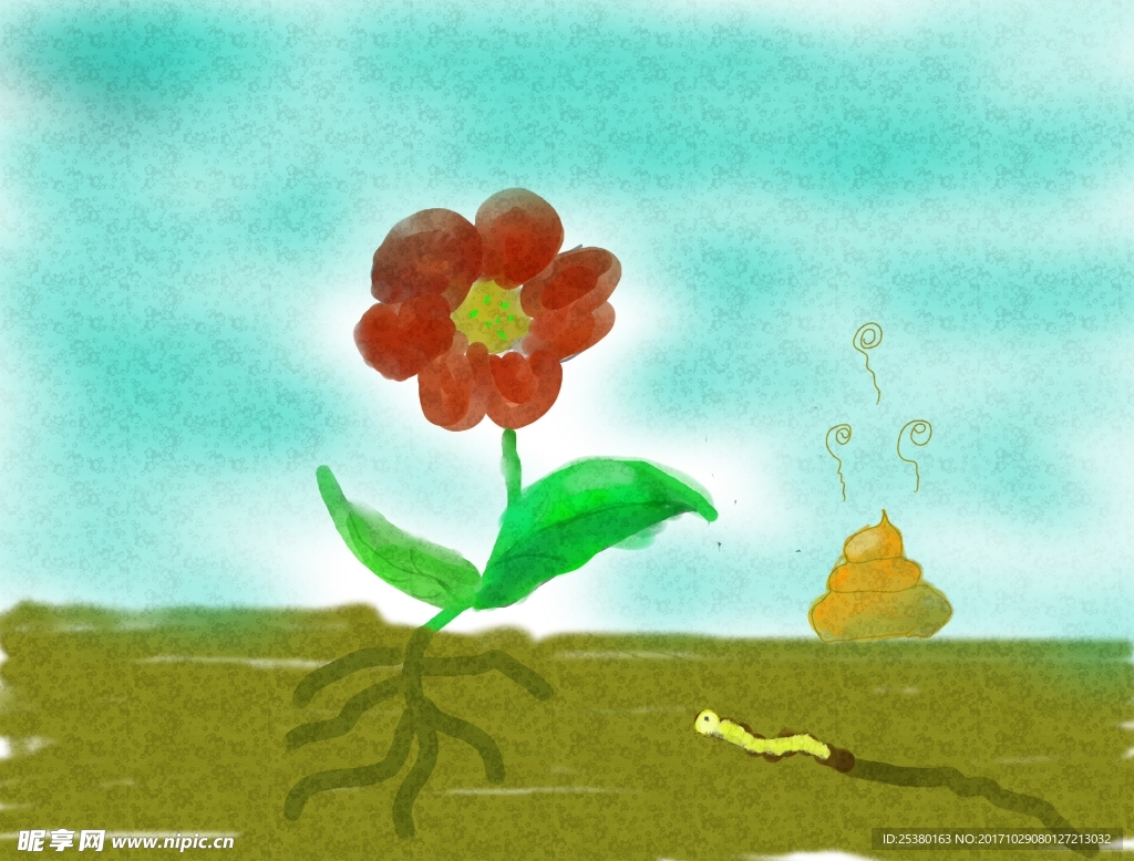 泥土中的花兒