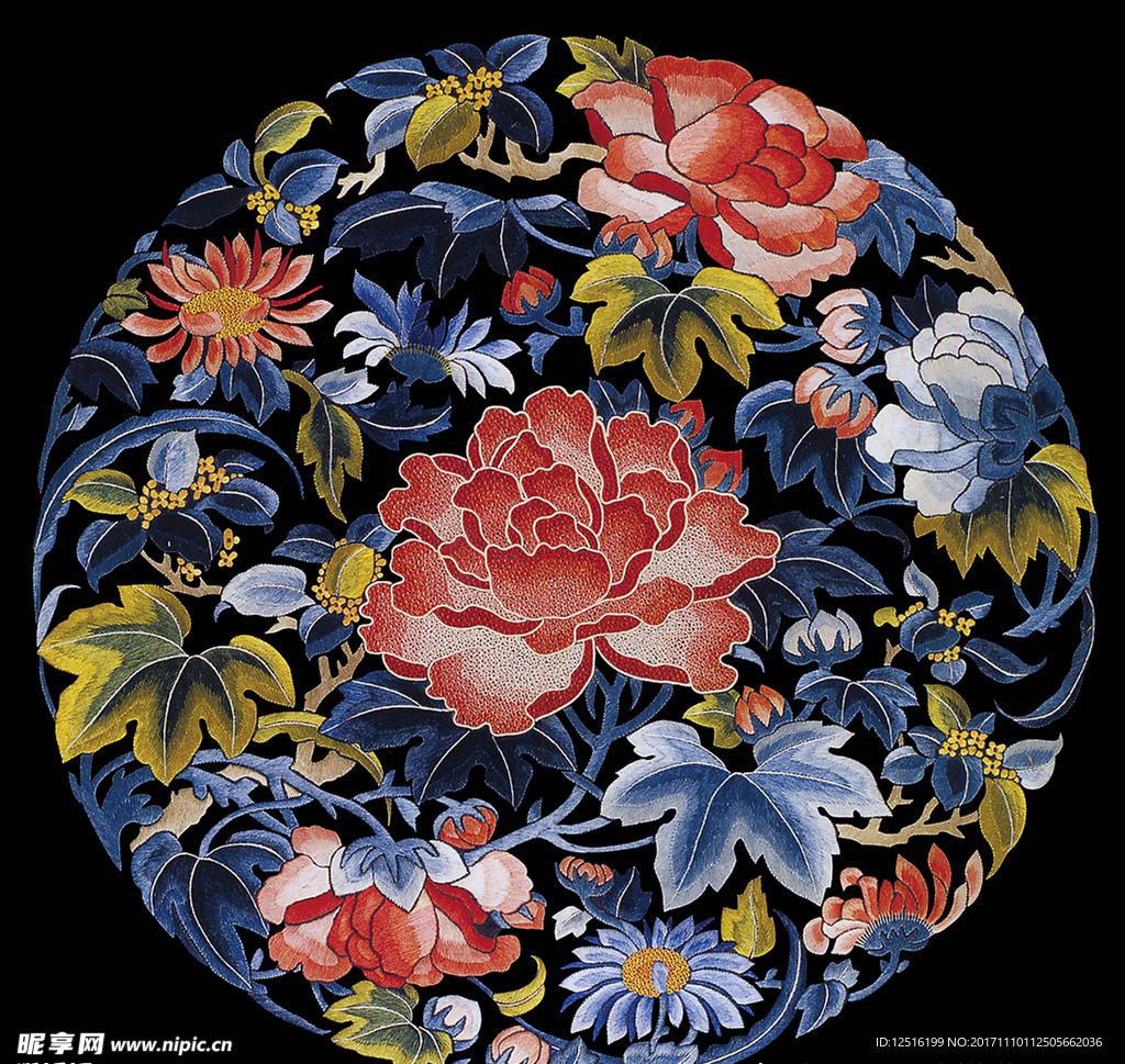 刺繡 繡花 茉莉花 桃花 梨花
