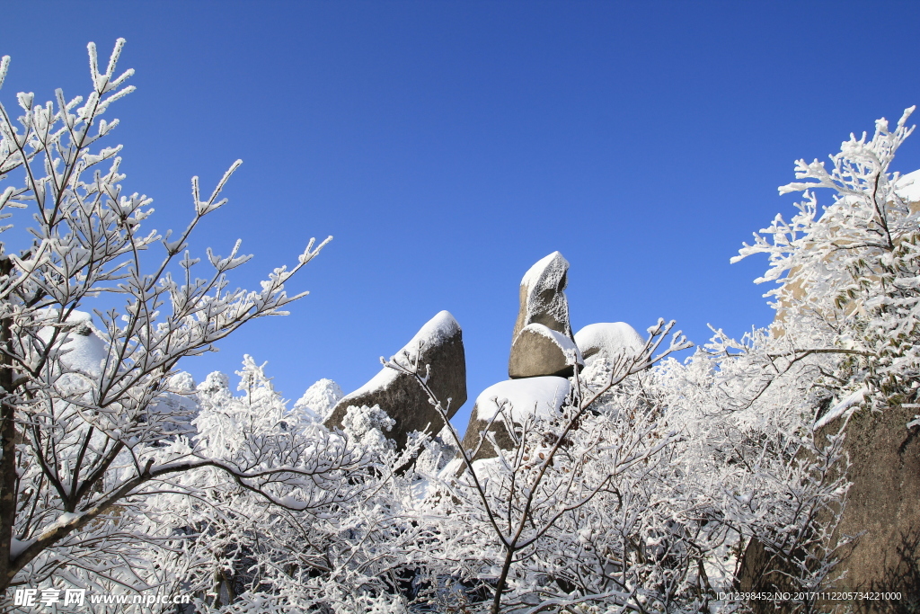 天竺山雪景