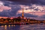 法国埃菲尔铁塔傍晚景色