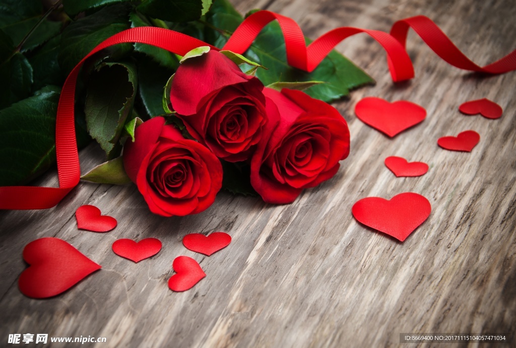 红色玫瑰情人节花束