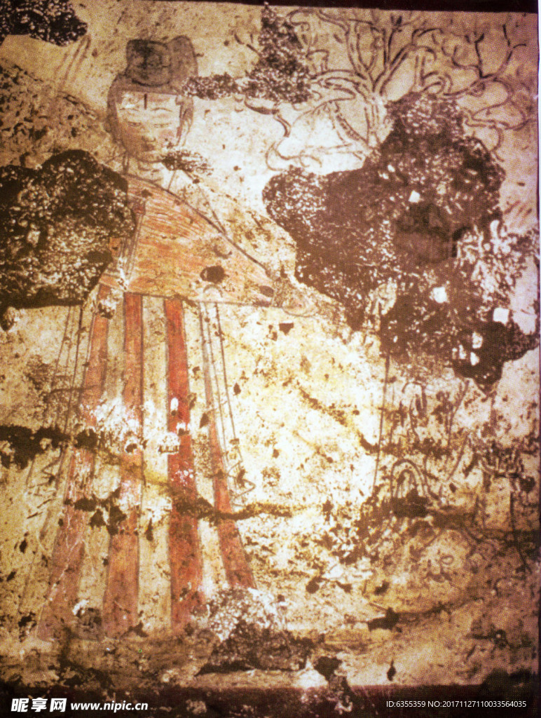 李思摩陵墓壁画图