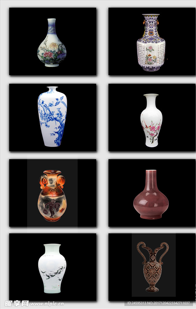 高清免抠古典装饰花瓶