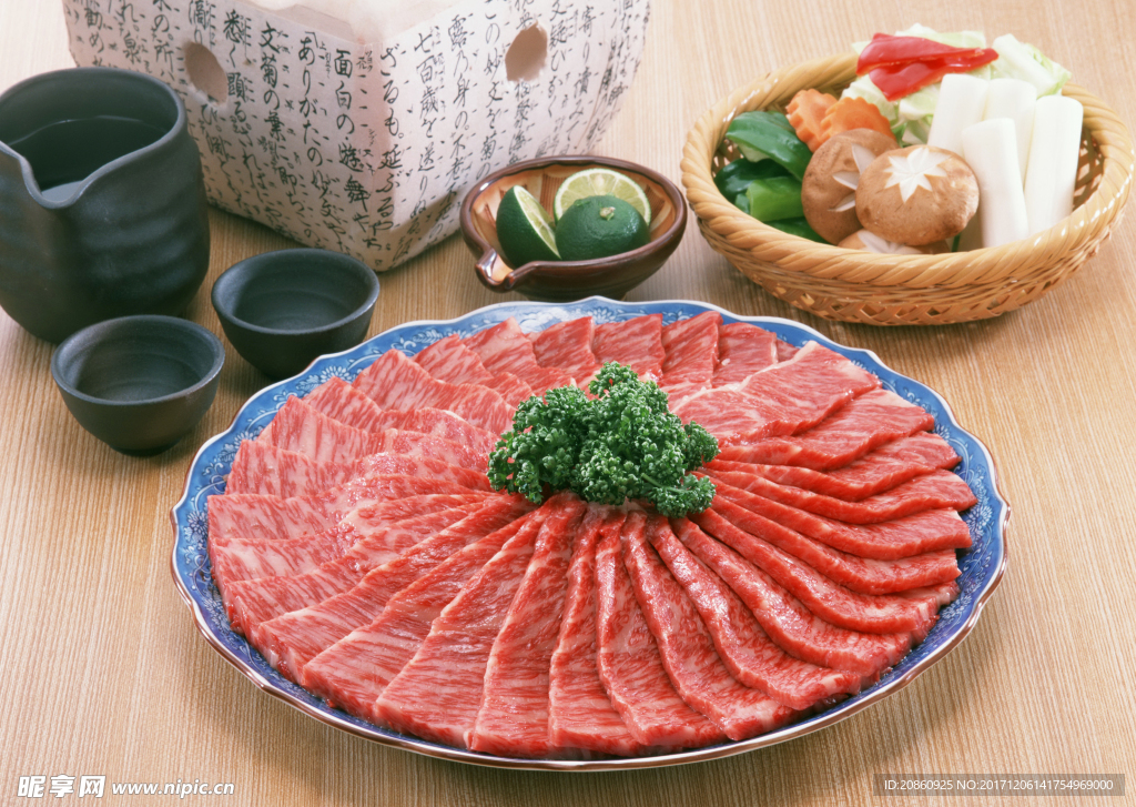 盤裝雪花牛肉圖片