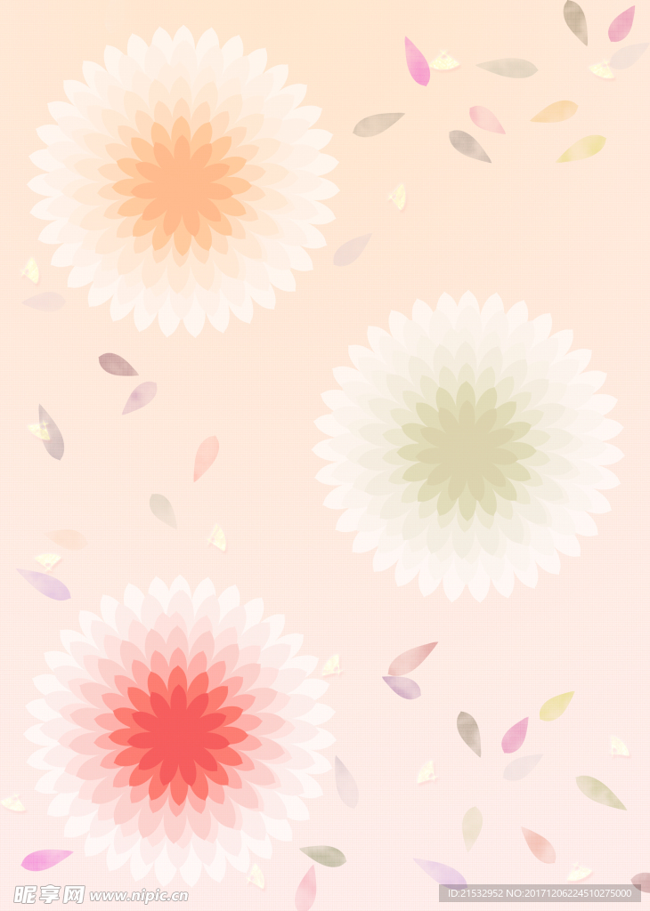 淡粉系葵花瓣型粉色背景图片