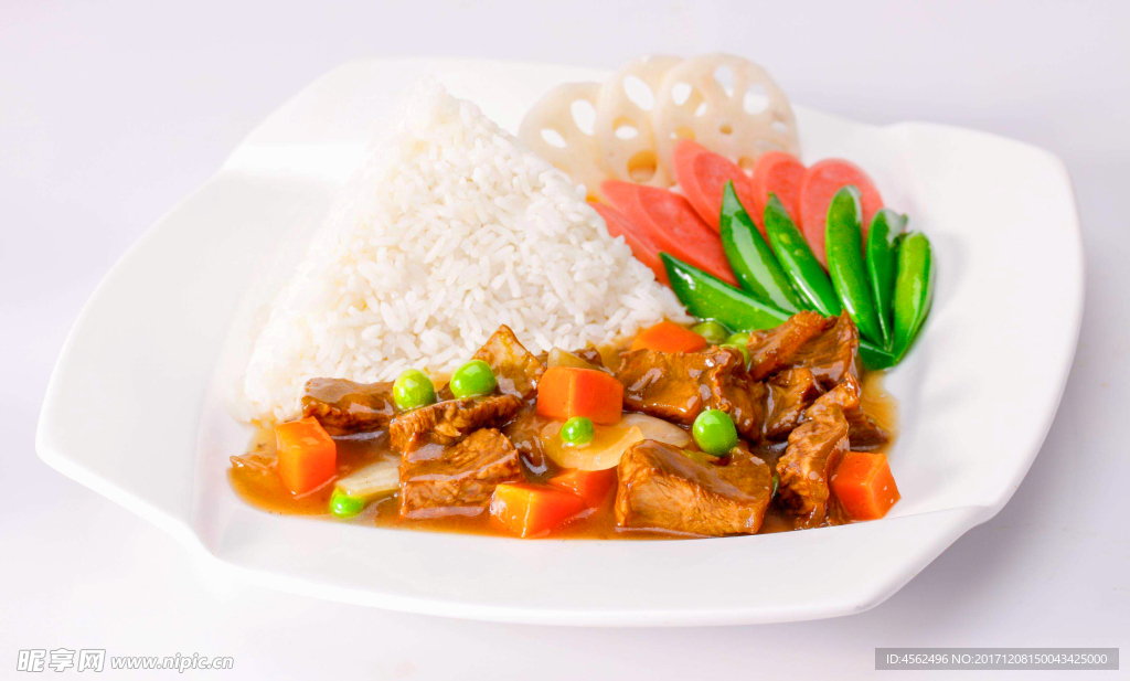 肉片蓋飯