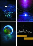 夜空简约炫光科技海报设计背景图