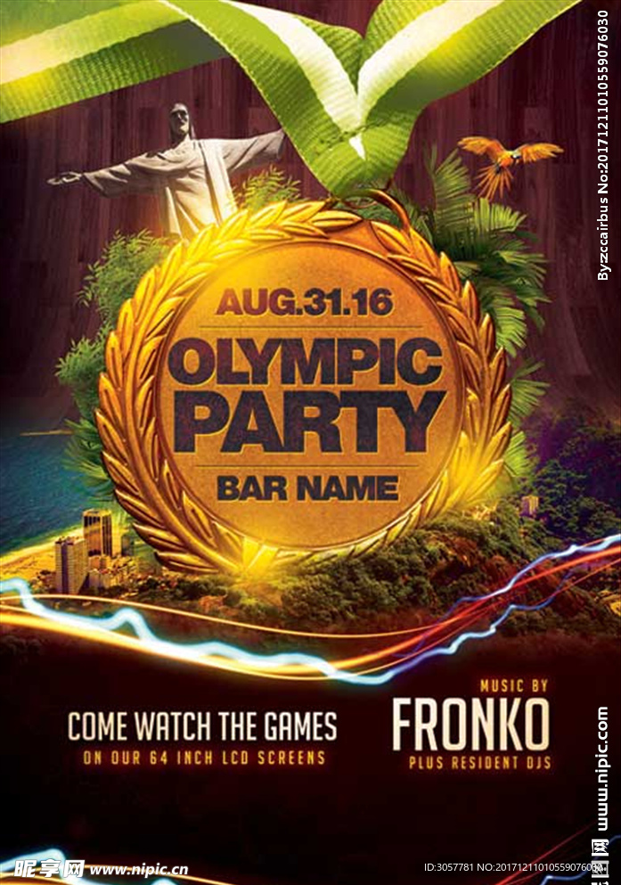巴西奥运会金牌酒吧音乐城市宣传