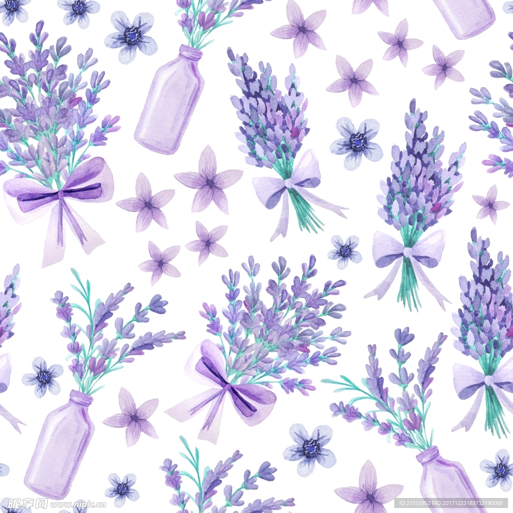 紫色花瓶卡通背景素材