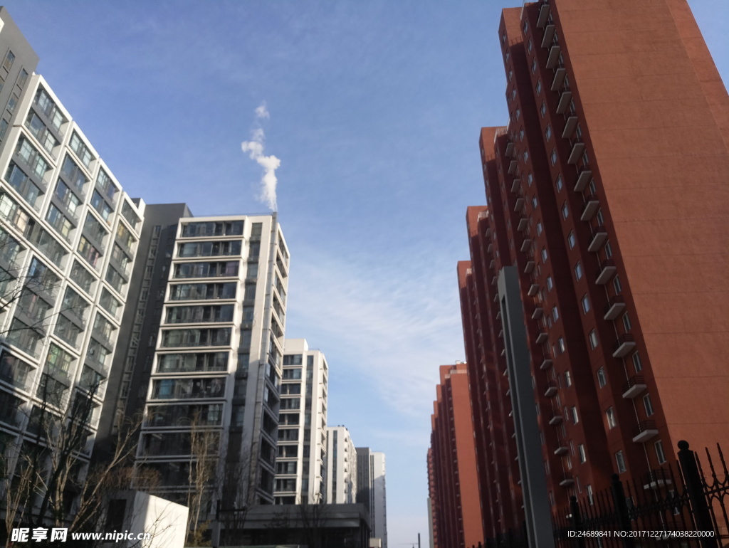 城市樓房群的天空