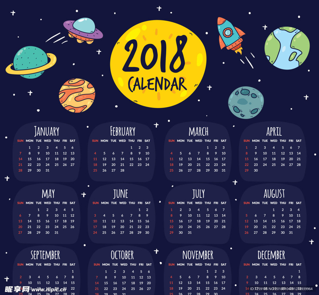 2018宇宙元素年历